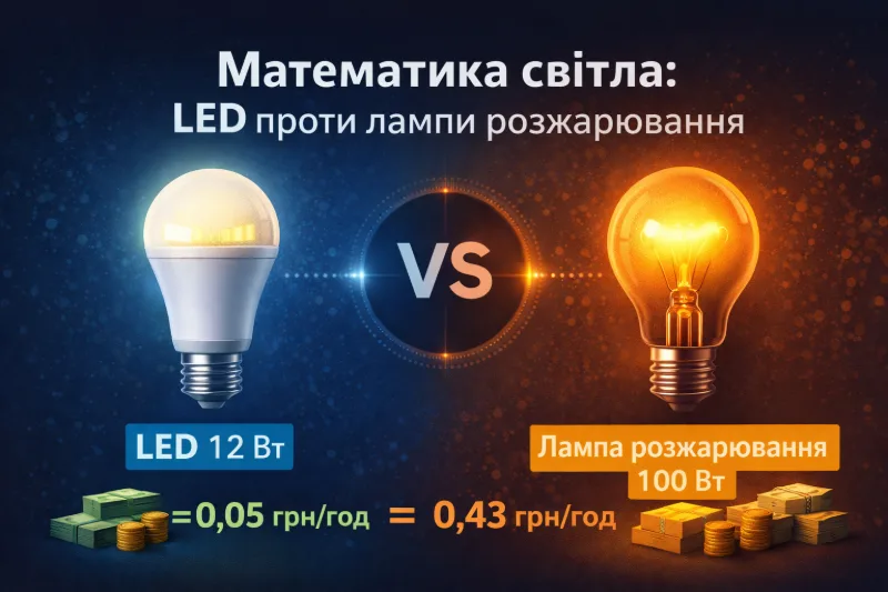 Математика світла: LED проти лампи