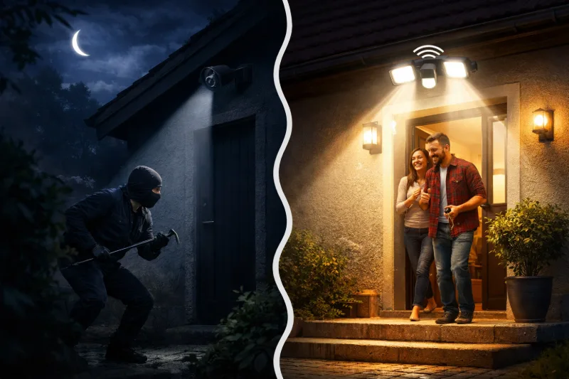 Нічний зломщик та світло безпеки