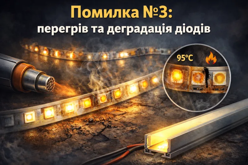 Помилка №3: перегрів та деградація діодів