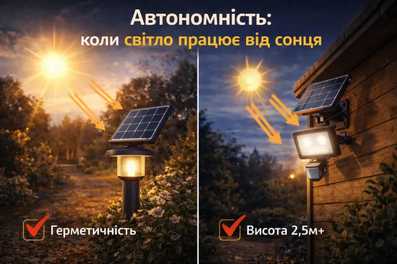 Світло від сонця в саду